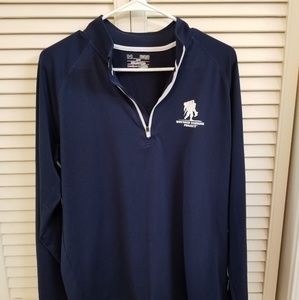 Blue under armour half zip light weight pullover